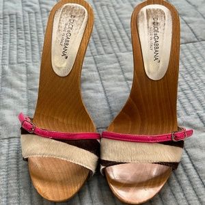 Dolce and Gabbana wooden slides-SIZE 37 (7)